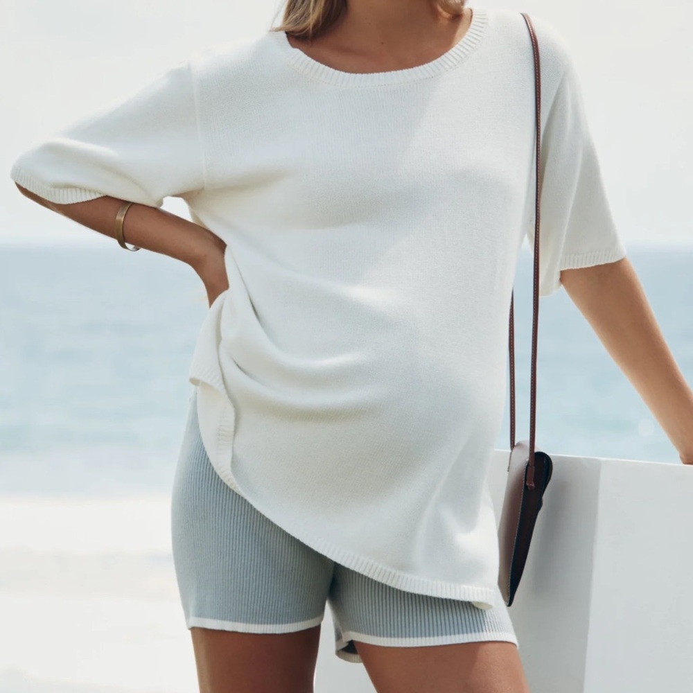 Legoe Heritage Poppy Cotton Knit Tee S/M Maternity